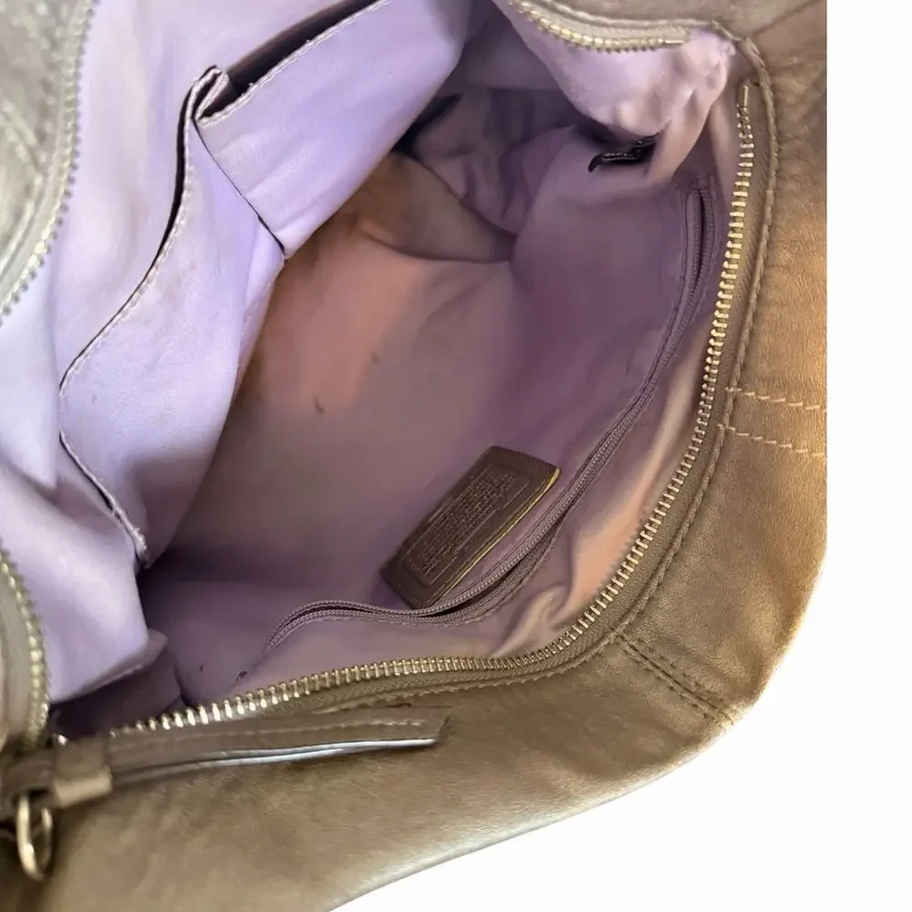 Coach metallic leather